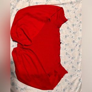 H&M Red long sleeve off the shoulder XL